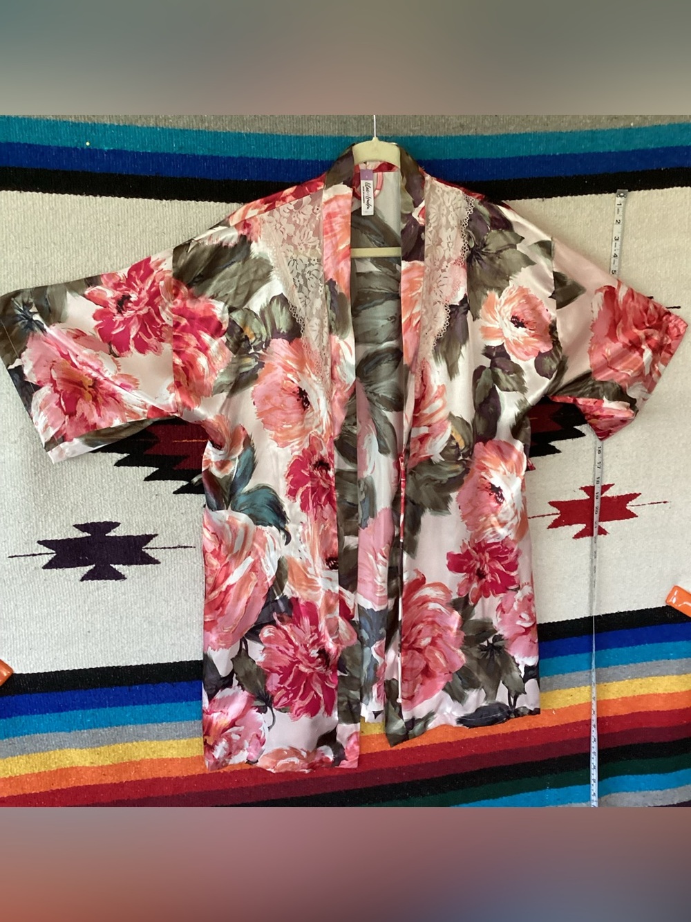 Lilac + London satin robe floral